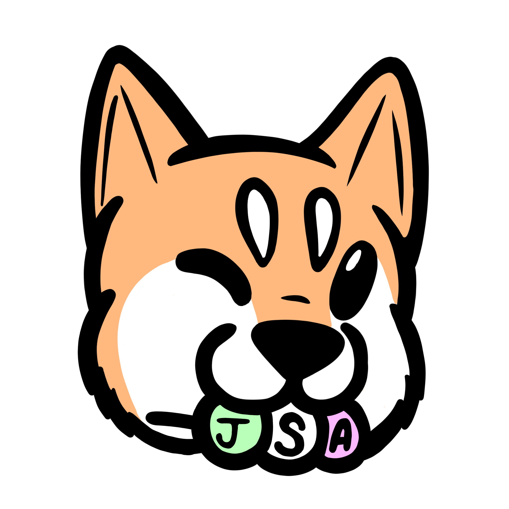 Japan Student Association mascot illustration